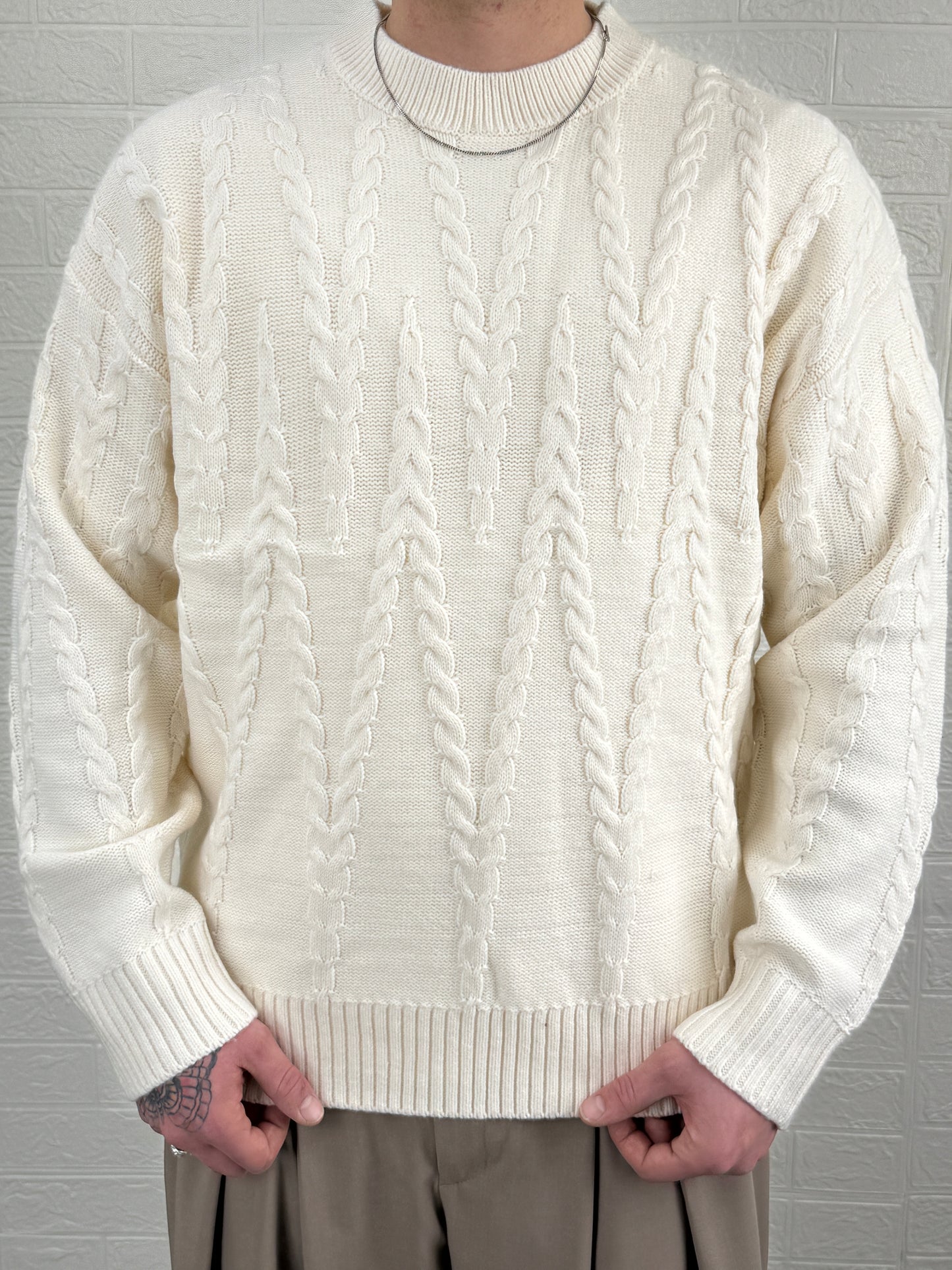 Maglione treccia